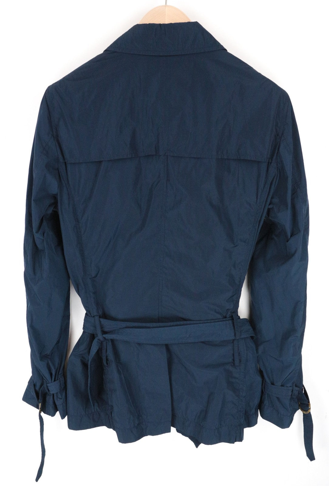 RICHMOND X vyriška striukė 48 su diržu, trumpa lietpalčio nailono striukė, laisvalaikio mėlyna 