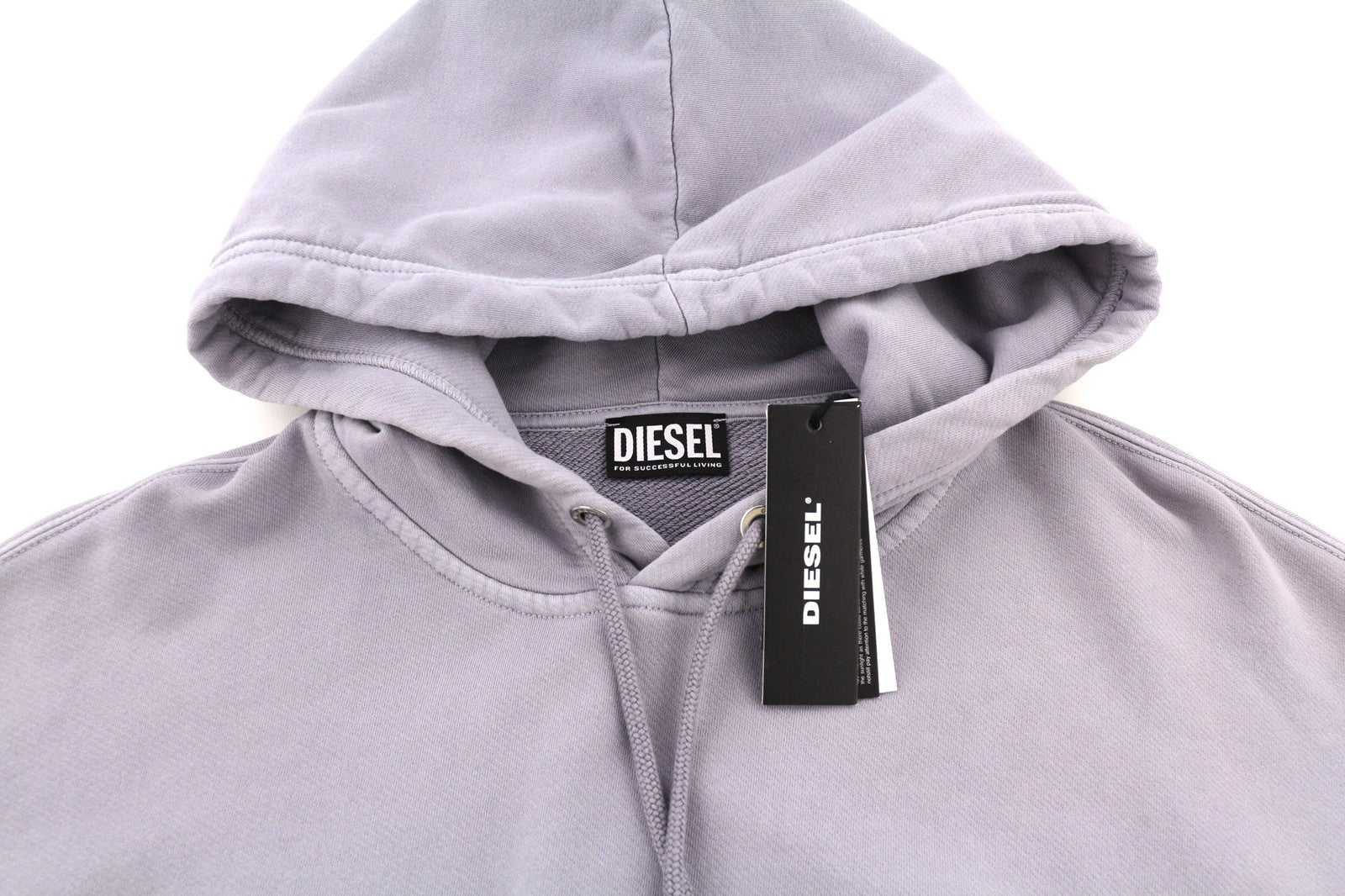 DIESEL F-Magdalena Felpa moteriškas džemperis su gobtuvu S dydžio, violetinis, su gobtuvu ir dirželiais, RRP 175 € 