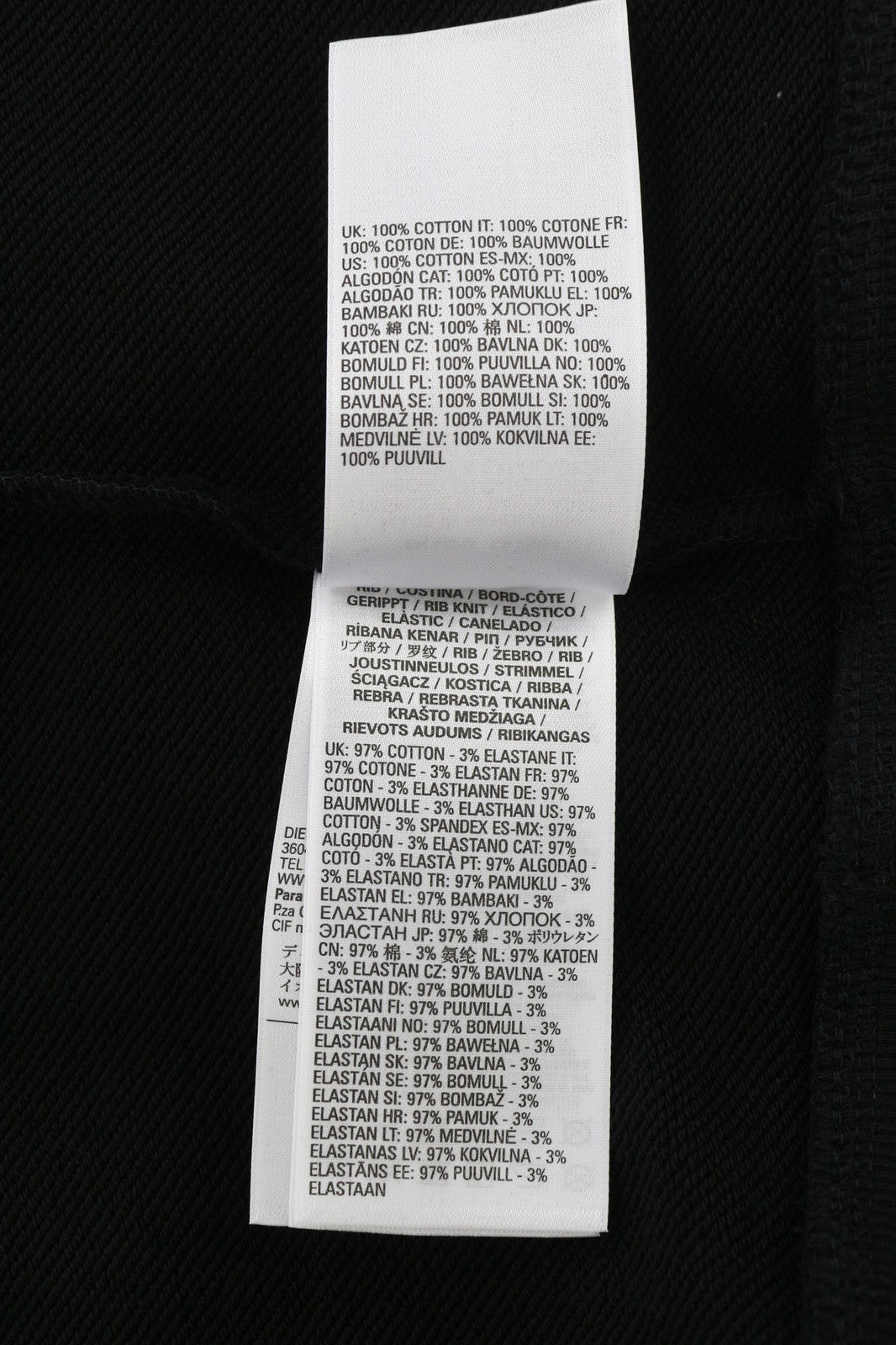 DIESEL F-Reggy-Hood moteriškas džemperis su gobtuvu M, juodas, su gobtuvu ir megztiniais dirželiais, rekomenduojama kaina – 150 € 