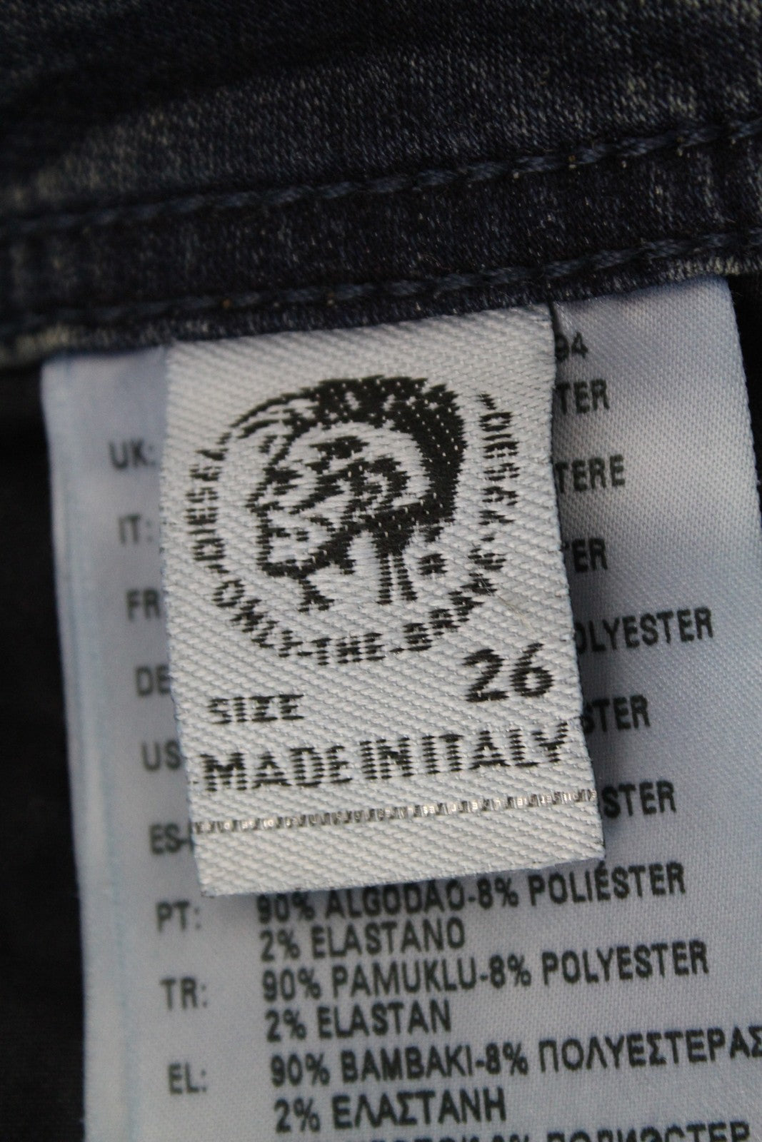 DIESEL Narrot CB-NE 0699V vyriški W26 Jogg apdriskę ploni sportiniai džinsai su dėmėmis 