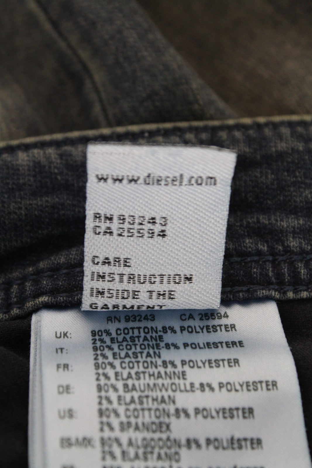 DIESEL Narrot CB-NE 0699V vyriški W26 Jogg apdriskę ploni sportiniai džinsai su dėmėmis 