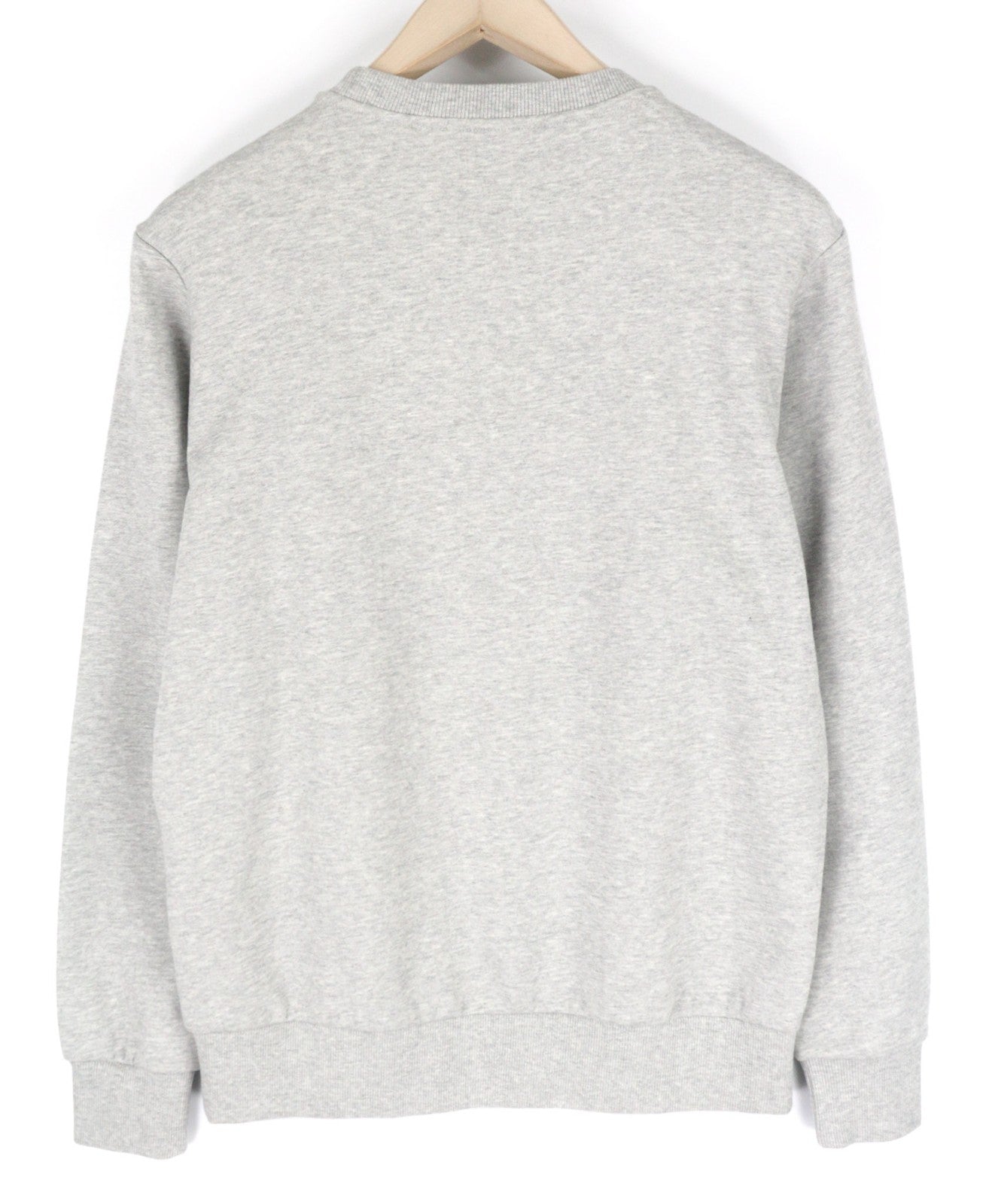 DIESEL S-Girk vyriškas džemperis su S melanžo pilka apvalia kaklo iškirpte ir logotipais 