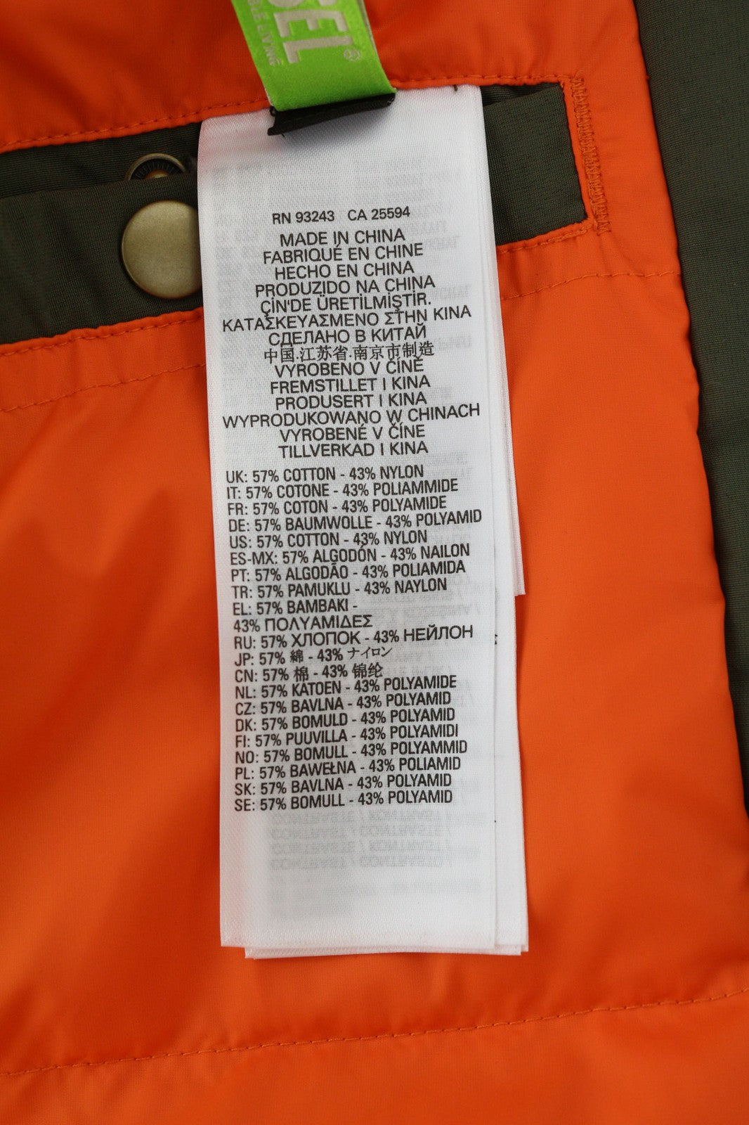 DIESEL W-Colby vyriška striukė S, chaki žalia, su pašiltintu gobtuvu ir kišene, RRP 395 € 