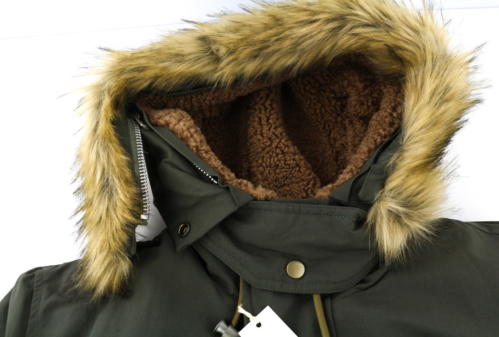 DIESEL W-Colby vyriška striukė S, chaki žalia, su pašiltintu gobtuvu ir kišene, RRP 395 € 