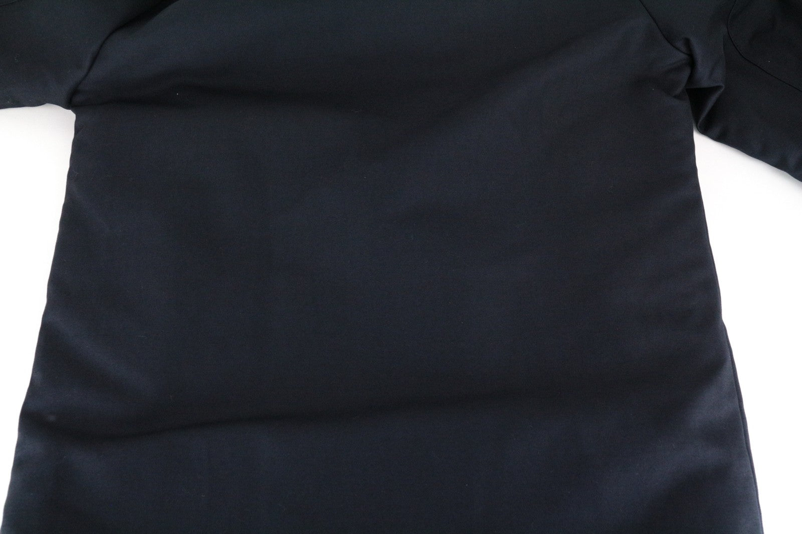 SANDRO S vyriška striukė su tamsiai mėlyna spalva, klasikinė, su gobtuvu, dirbtinio kailio denio parka, grynos medvilnės 