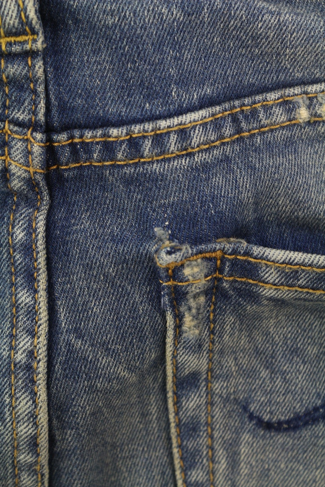 R13 Boy Straight Women Jeans 30 Cropped Ankle Washed Blue Kelly Stretch RRP€645