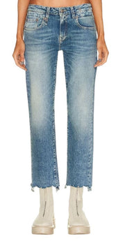 R13 berniukiški tiesūs moteriški džinsai, 25, Jasper, tamprūs, iki kulkšnių, su dilimu, RRP 595 € 