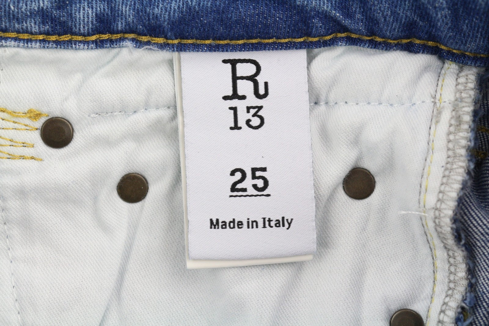 R13 berniukiški tiesūs moteriški džinsai, 25, Jasper, tamprūs, iki kulkšnių, su dilimu, RRP 595 € 