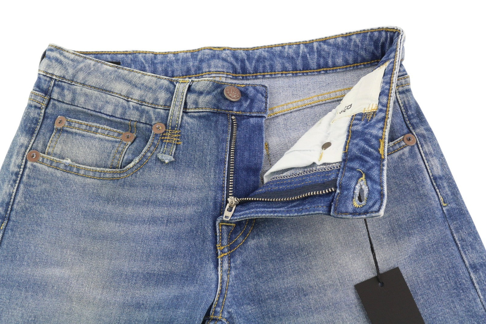 R13 berniukiški tiesūs moteriški džinsai, 26 dydžio, Jasper tamprūs, iki kulkšnių, skalbti, RRP 595 € 