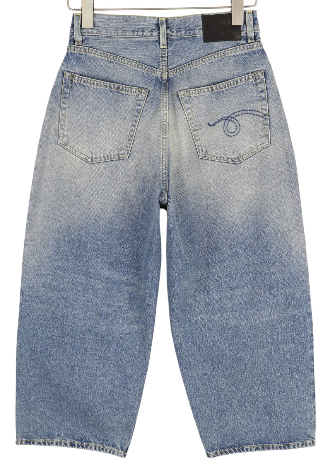 R13 trumpi Wixdeleg moteriški džinsai 23 laisvi, tiesūs, iki kulkšnių, skalbti, RRP 795 € 