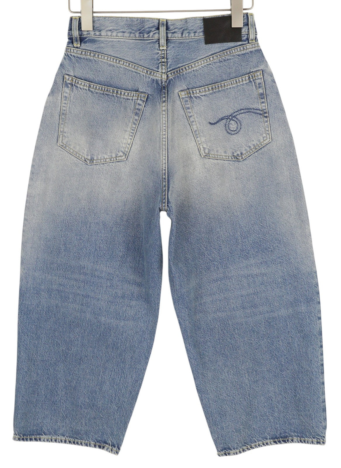 R13 trumpi „Wixdeleg“ moteriški džinsai, 24, laisvi, tiesūs, iki kulkšnių, skalbti, RRP 795 € 