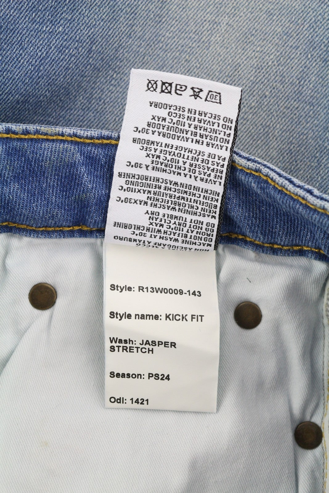 R13 Kick moteriški džinsai, 30 cm ilgio, laisvo kirpimo, Jasper, tamprūs, skalbti. RMK 695 € 