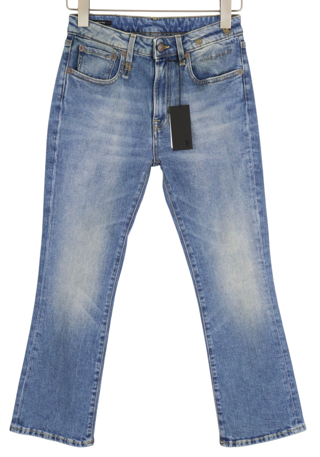 R13 Kick moteriški džinsai, 26 colio, laisvo kirpimo, iki kulkšnių, tamprūs, skalbti. RMK 695 € 