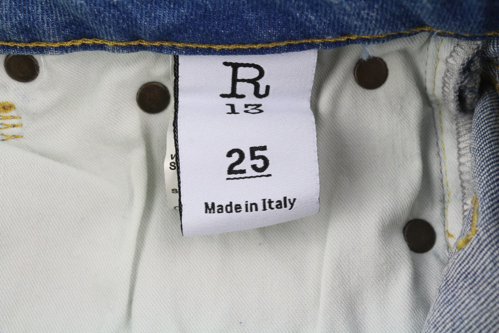 R13 Kick Women Jeans 25 Bootcut Fit Ankle Length Jasper Stretch Washed RRP€695