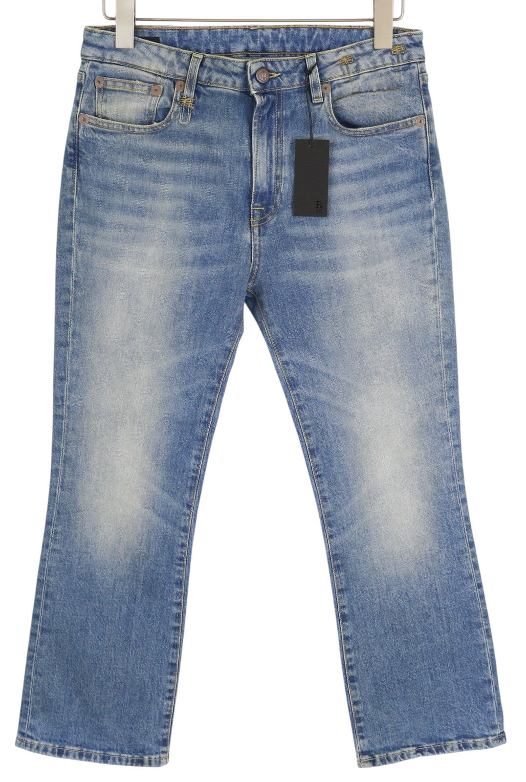 R13 Kick Women Jeans 30 Bootcut Fit Ankle Length Jasper Stretch Washed RRP€695