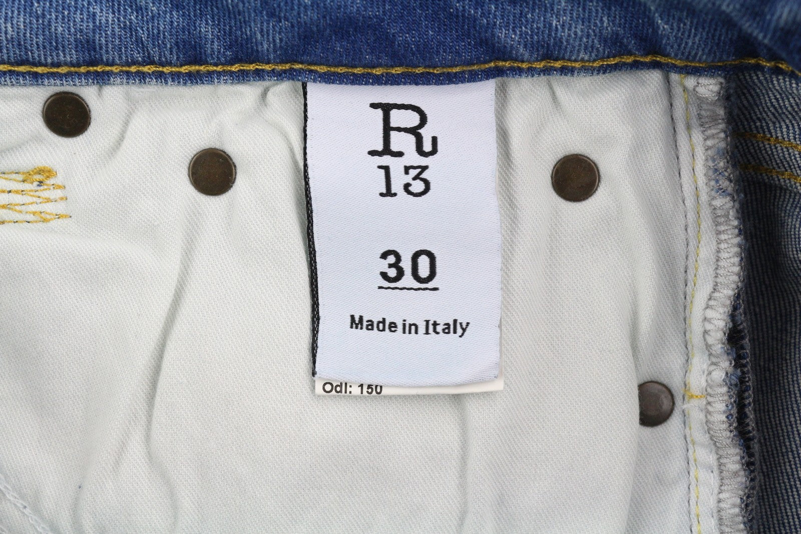 R13 Kick Women Jeans 30 Bootcut Fit Ankle Length Jasper Stretch Washed RRP€695