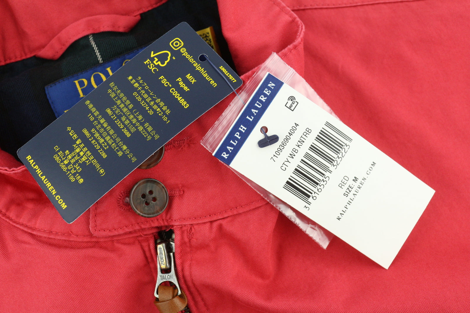 RALPH LAUREN vyriška striukė M, raudona, dažyta drabužiais, lengva vėjo striukė, rekomenduojama kaina 350 € 