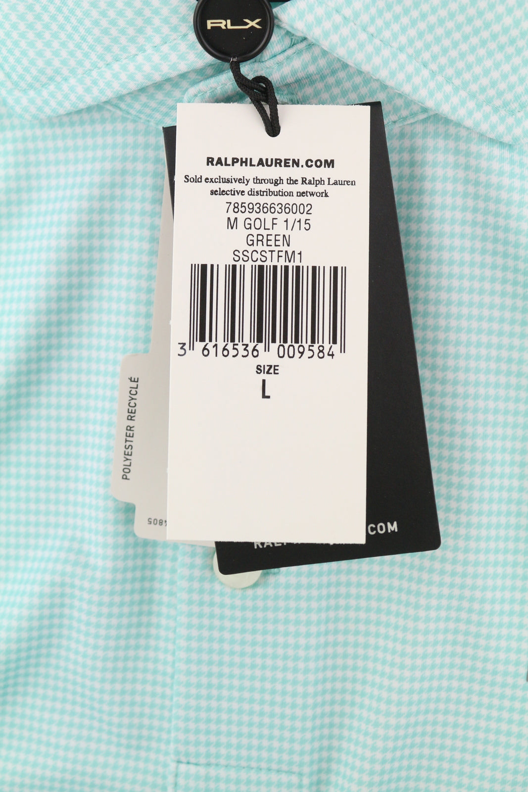 RLX RALPH LAUREN golfo vyriški marškinėliai L dydžio, mėlyni, trumpomis rankovėmis, su akmenėlio formos raštu, su gobtuvu 