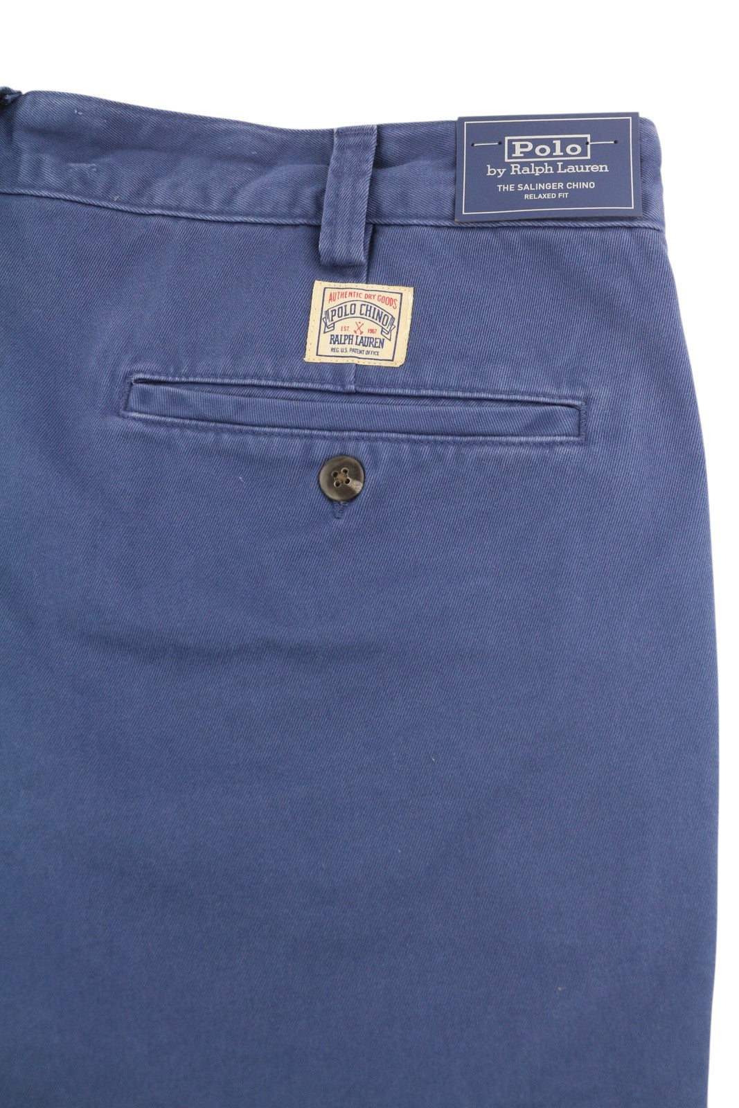 RALPH LAUREN Salinger Chino Relaxed Fit Men Shorts 36 Mid Blue RRP$212