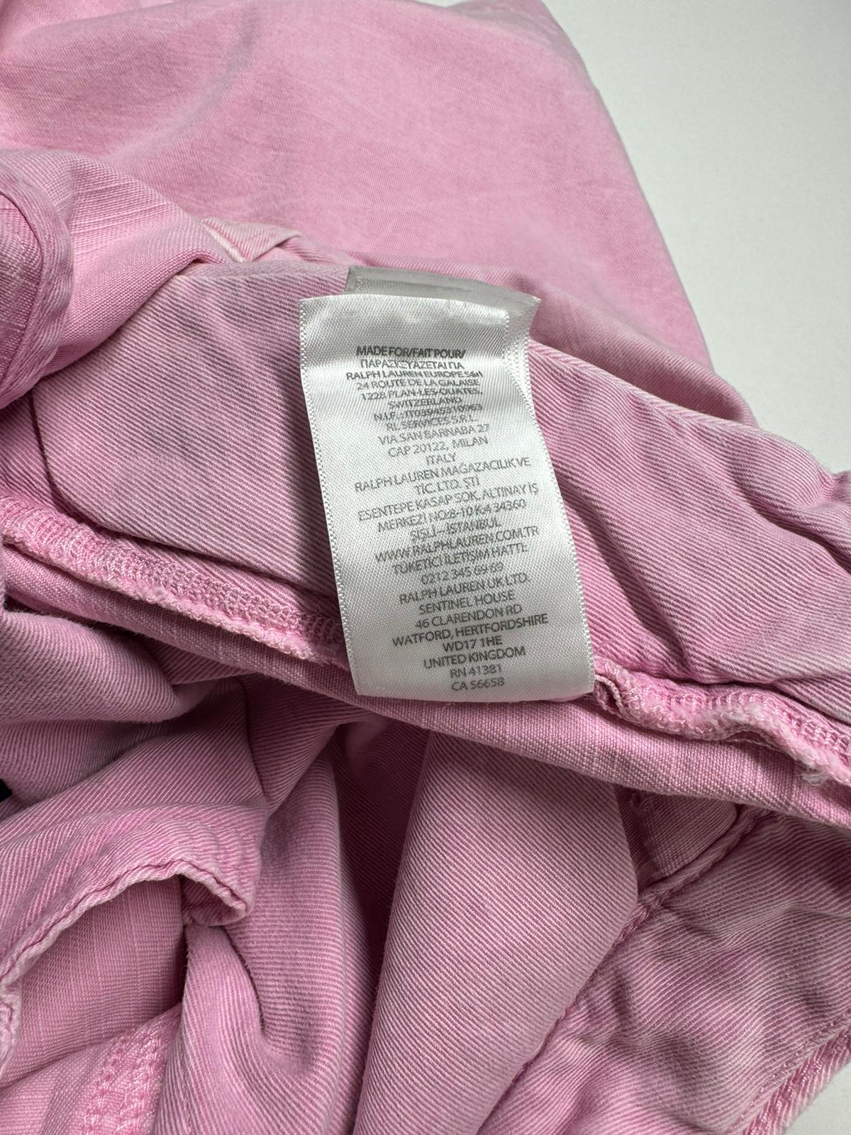 RALPH LAUREN Salinger Chino Straight Fit Men Shorts 42 Light Pink RRP€179