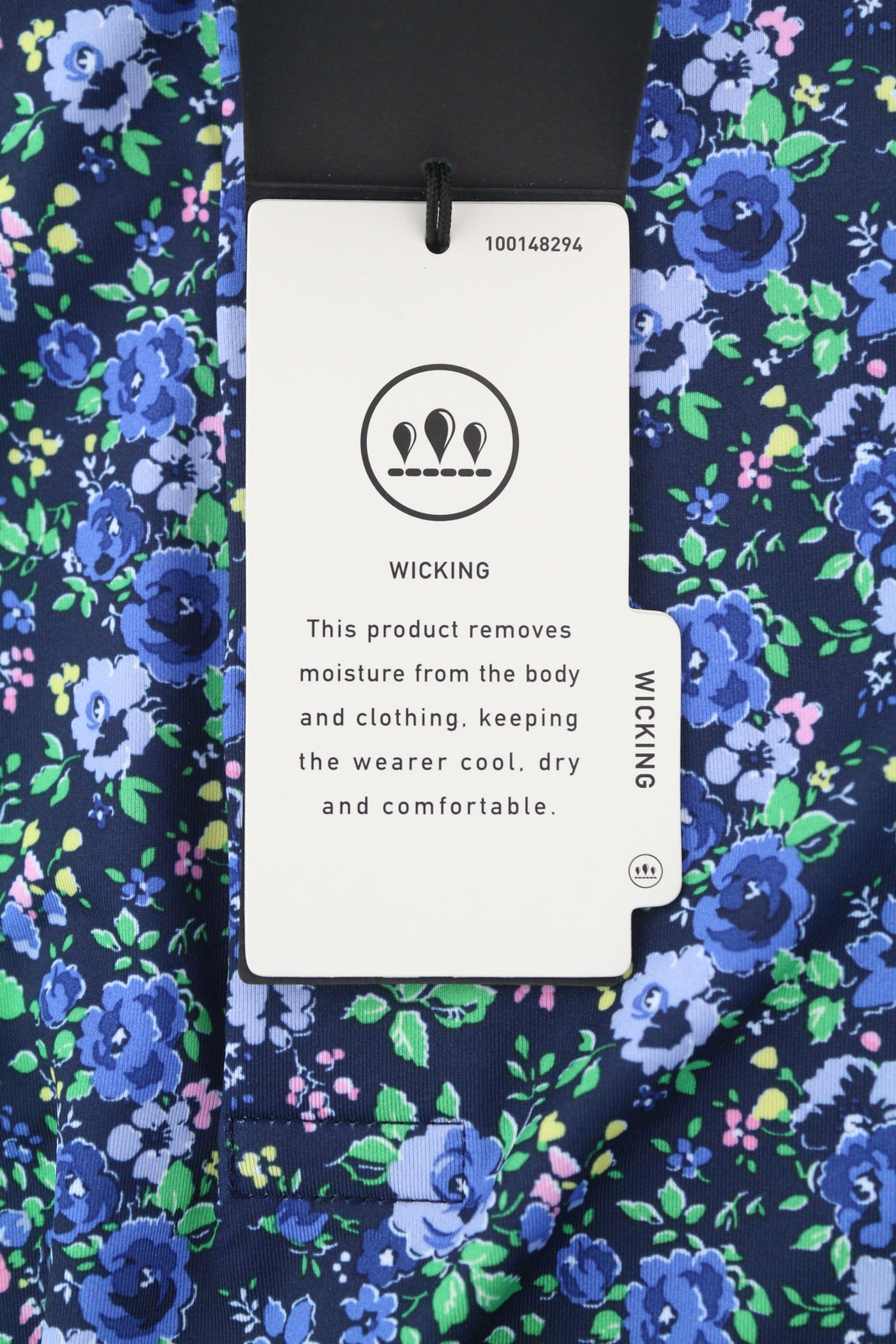 RLX RALPH LAUREN golfo vyriški marškinėliai su ilgomis rankovėmis, tamsiai mėlyni, gėlių rašto, L dydžio 