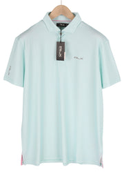 RLX RALPH LAUREN golfo vyriški marškinėliai su mėlynais trumpomis rankovėmis ir raišteliu antklode 