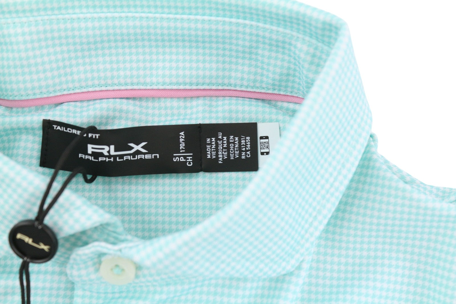 RLX RALPH LAUREN golfo vyriški marškinėliai su mėlynais trumpomis rankovėmis ir raišteliu antklode 