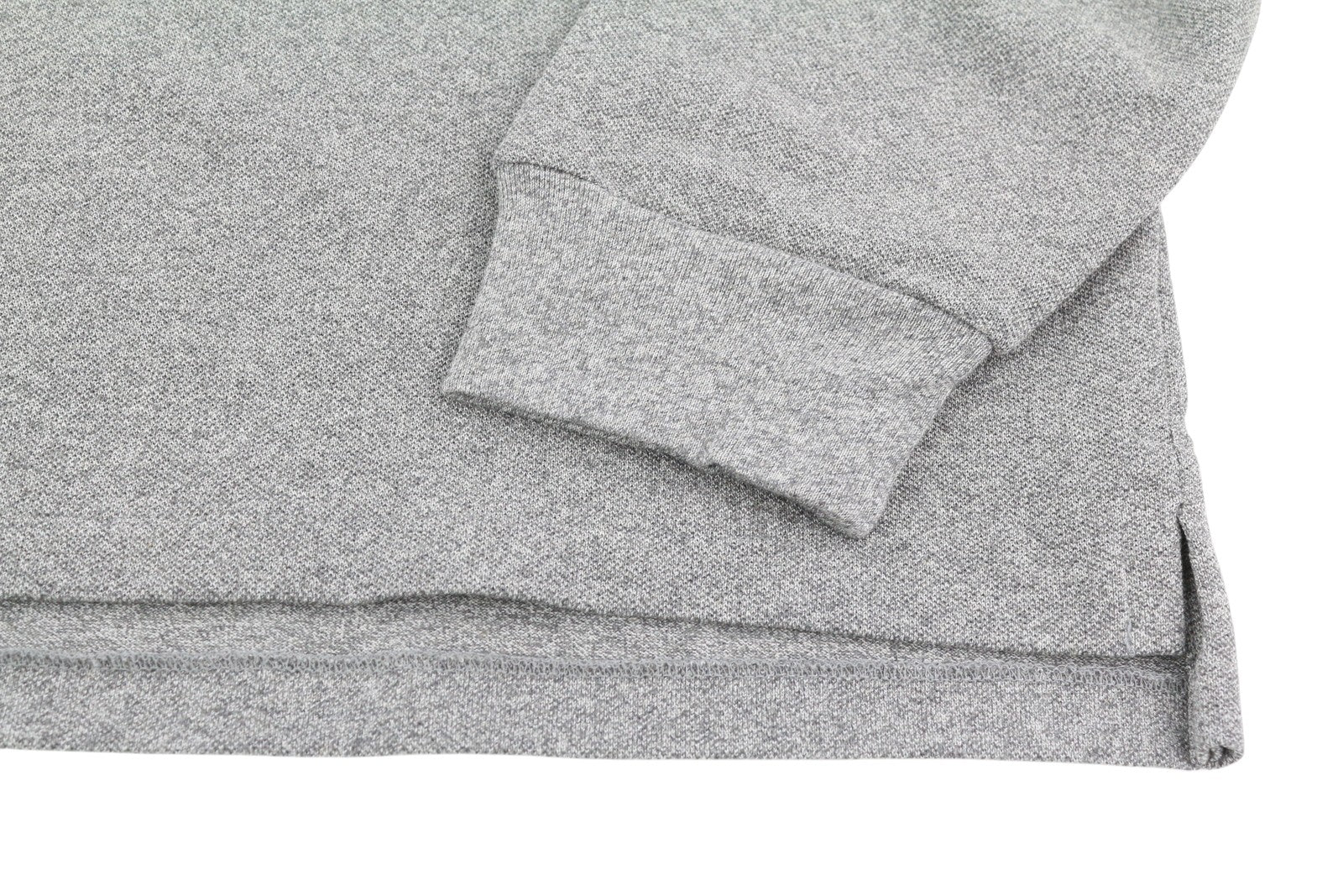 RALPH LAUREN Slim Fit vyriški marškinėliai, 2XL dydžio, pilki melanžo spalvos, ilgomis rankovėmis, rekomenduojama kaina – 135 € 