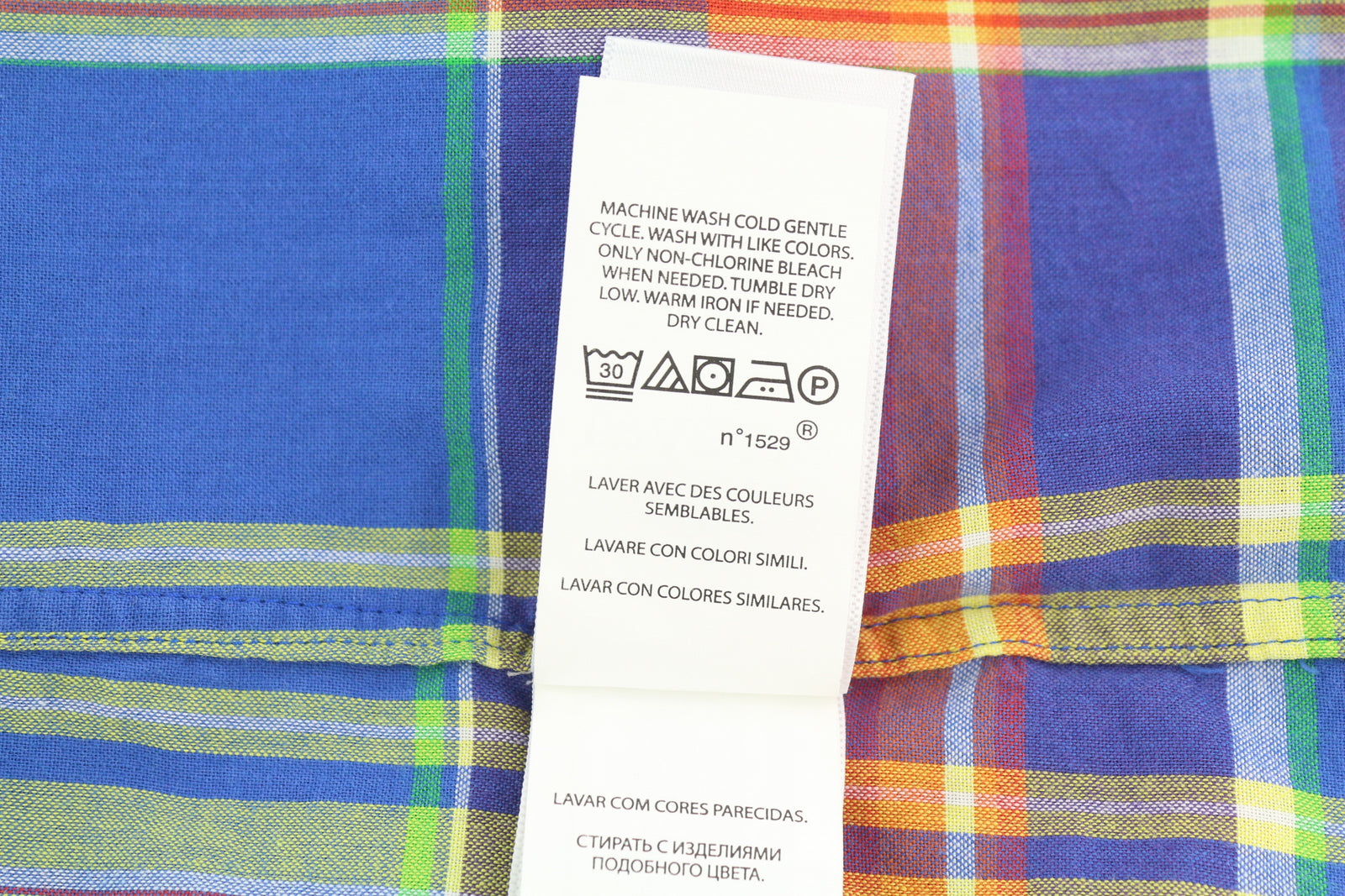 RALPH LAUREN vyriški marškinėliai su XL dydžio languotu raštu, užsegami sagomis, RRP175