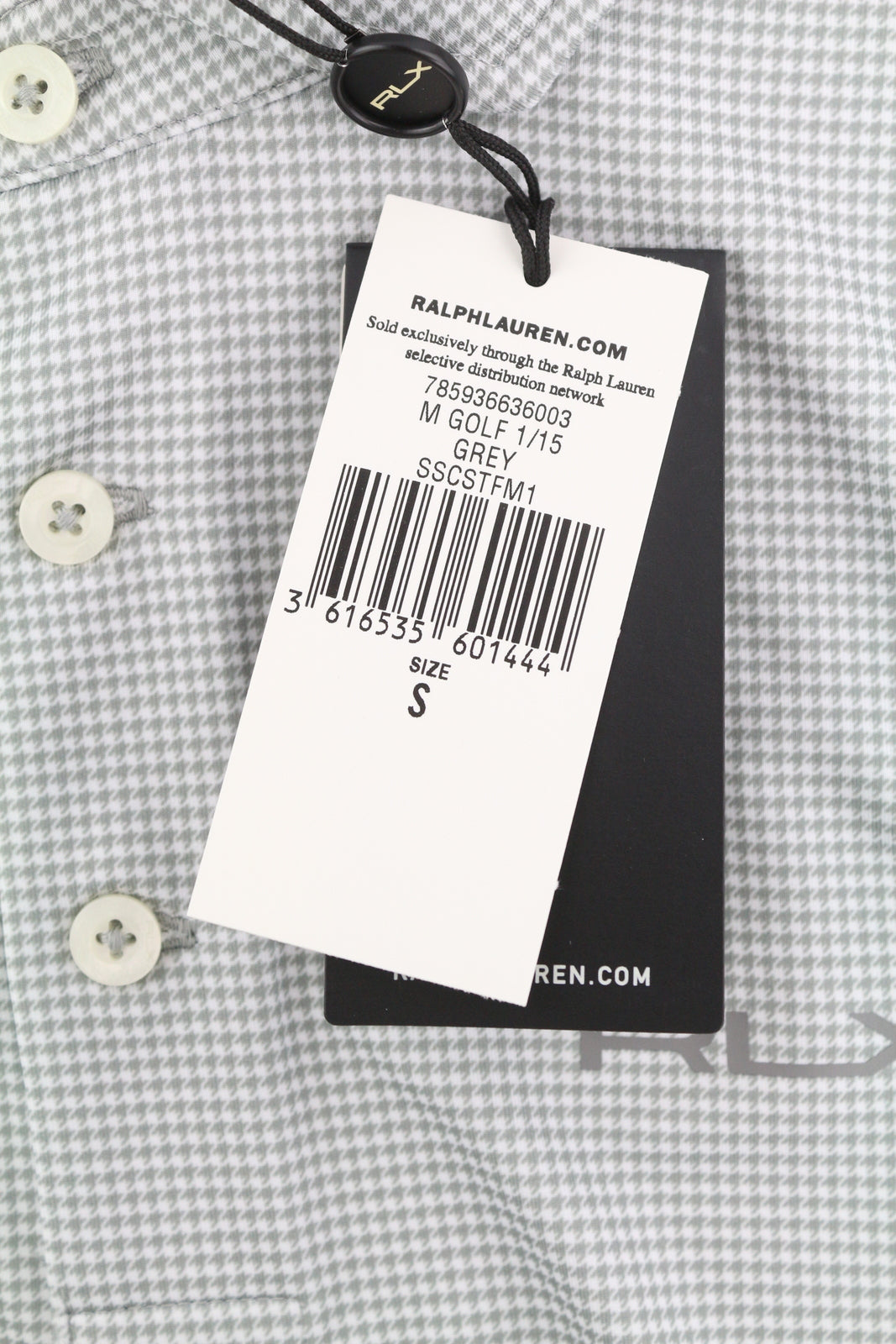 RLX RALPH LAUREN golfo vyriški marškinėliai pilki trumpomis rankovėmis su akmeninio kojos raštu 