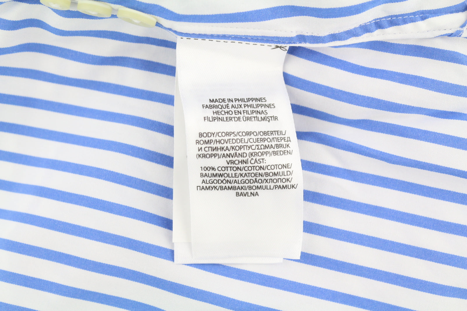 RALPH LAUREN klasikinio kirpimo vyriški marškinėliai L, mėlyni, dryžuoti, su sagomis RRP170