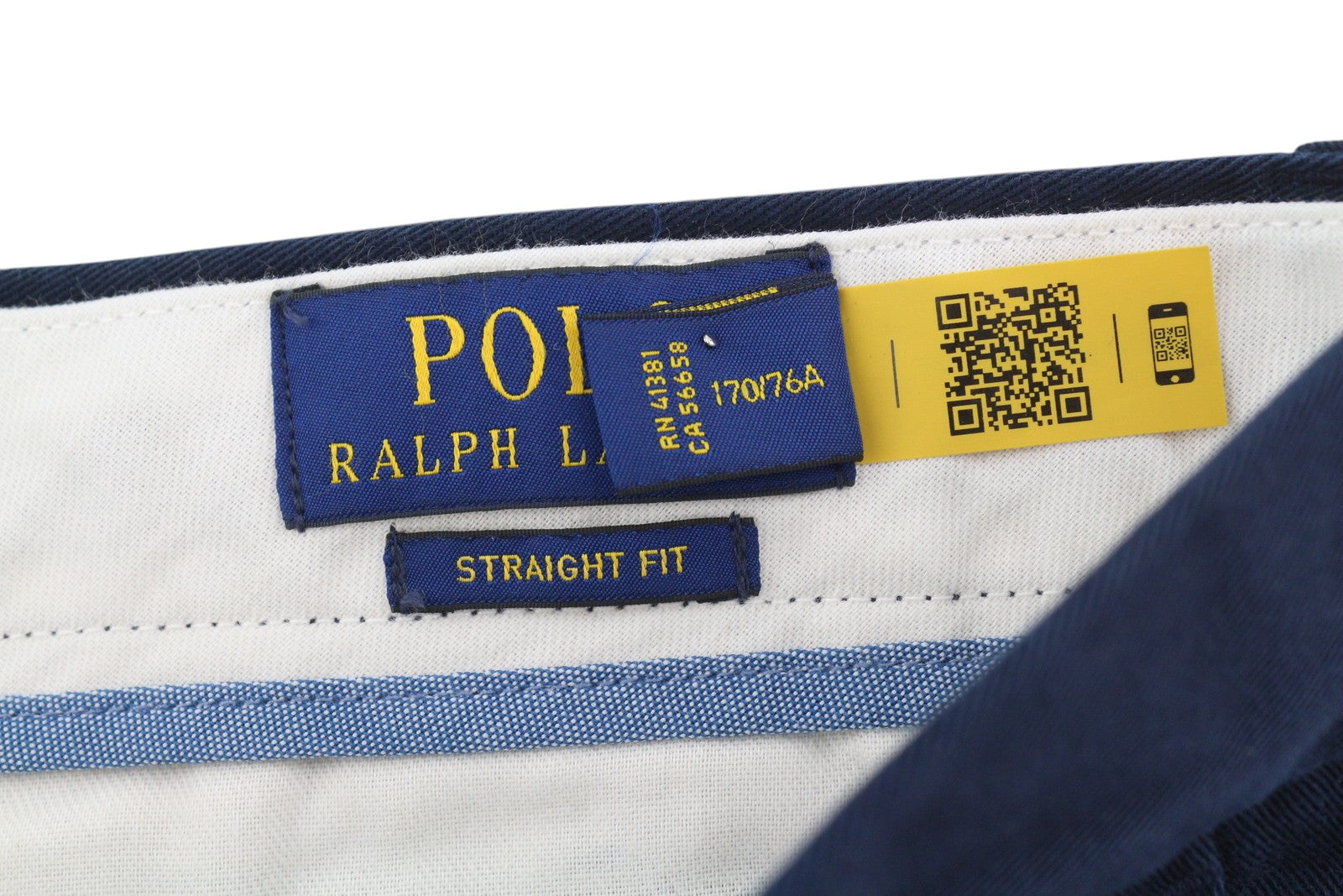 RALPH LAUREN vyriški tiesaus kirpimo šortai, 30 dydžio, tamsiai mėlyni, su siuvinėtu logotipu. 