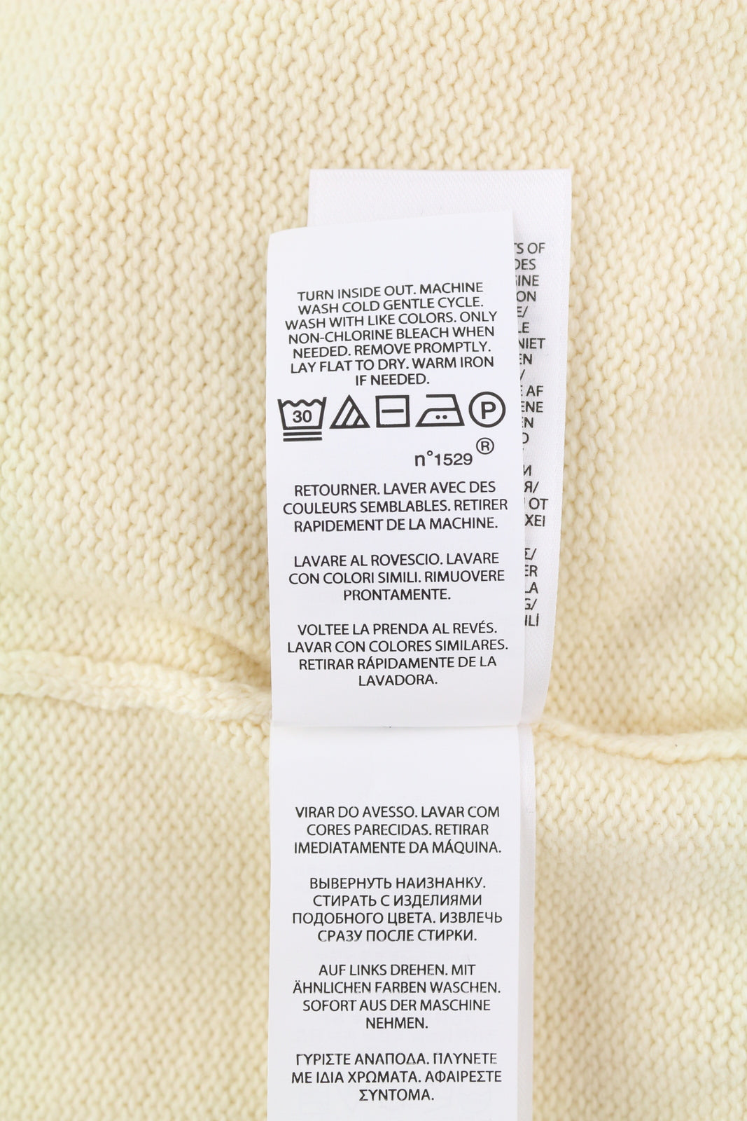 RALPH LAUREN vyriškas megztinis M, dramblio kaulo spalvos, megztas su sagų formos iškirpte ir siuvinėtu logotipu 