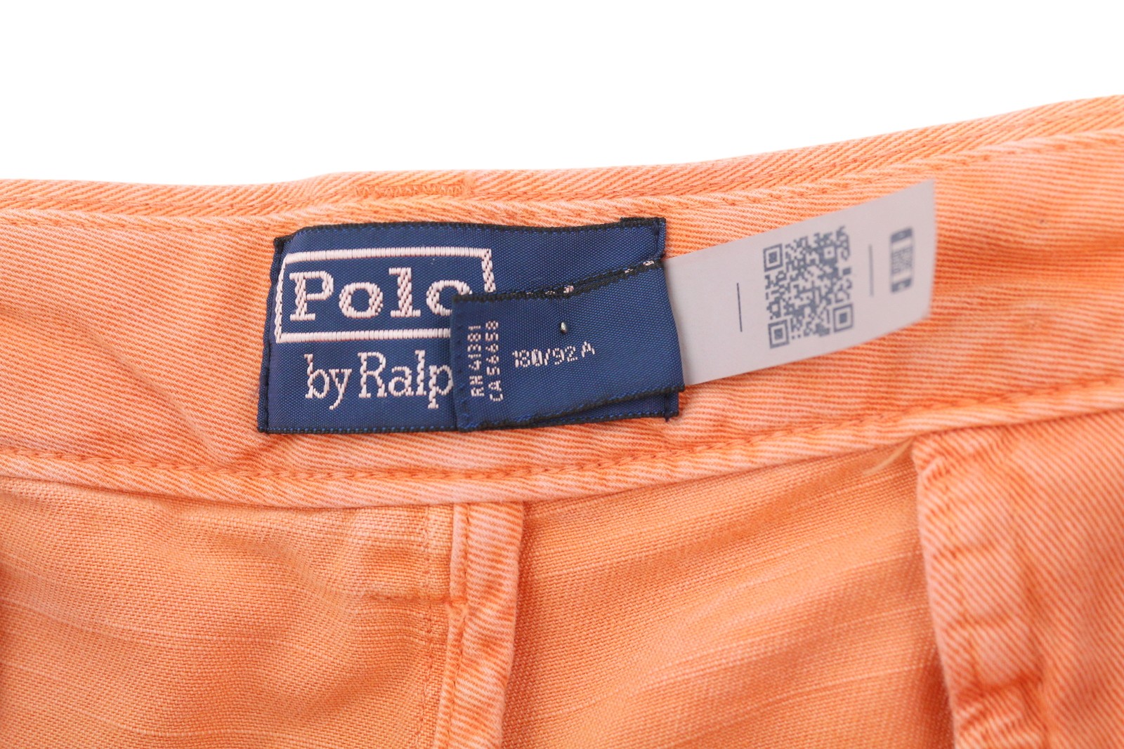 RALPH LAUREN Salinger Chino Straight Fit Men Shorts 36 Orange Logo RRP$236