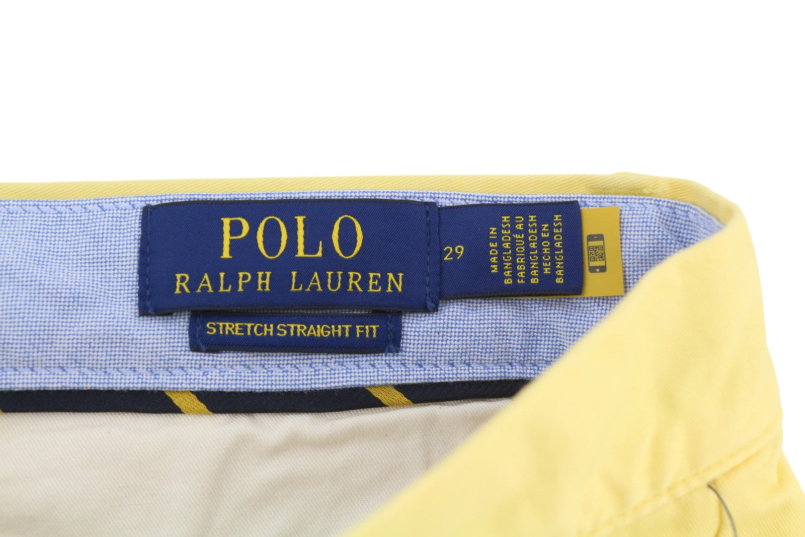 RALPH LAUREN Stretch Straight Fit Men Shorts 29 Bedford Yellow RRP€196