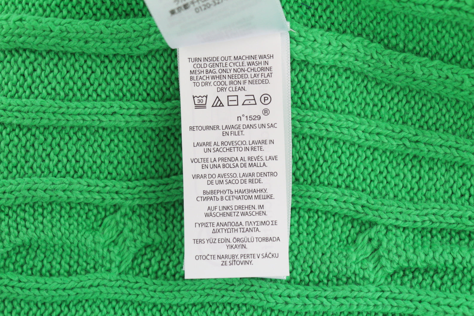 RALPH LAUREN vyriškas megztinis L dydžio žalias megztinis su kabelio formos mezginiu apvalia kaklo iškirpte RRP 333 € 