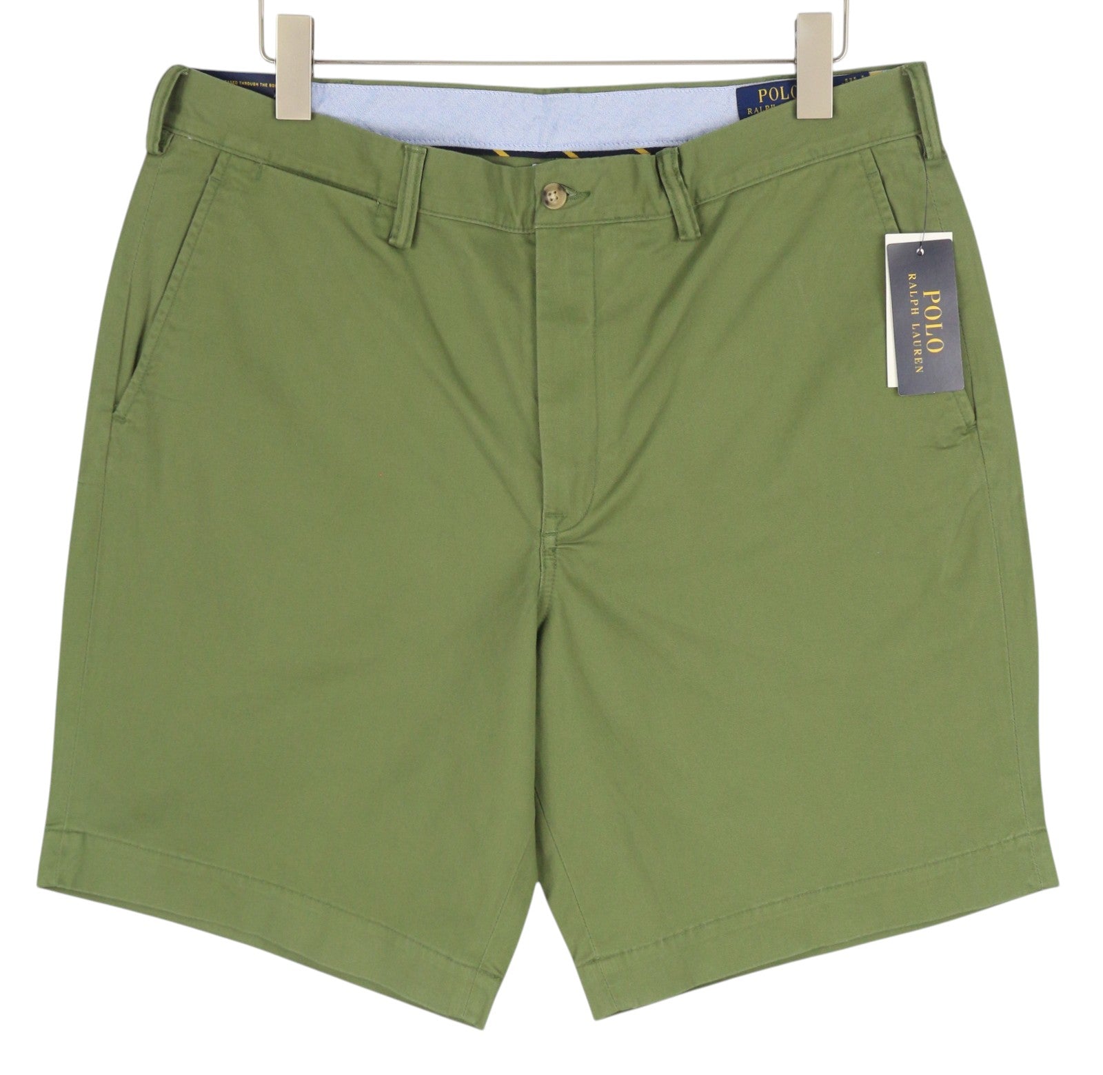 RALPH LAUREN Classic Fit Men Shorts 36 Olive Green Chino Zip Fly Casual
