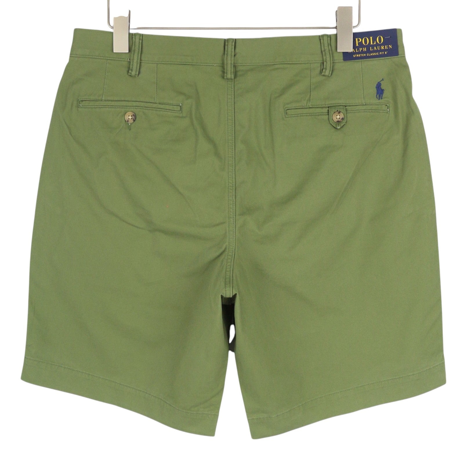 RALPH LAUREN Classic Fit Men Shorts 36 Olive Green Chino Zip Fly Casual