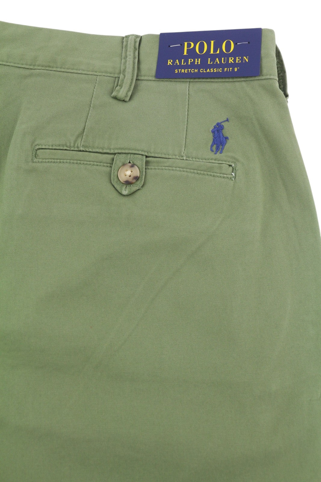 RALPH LAUREN Classic Fit Men Shorts 36 Olive Green Chino Zip Fly Casual
