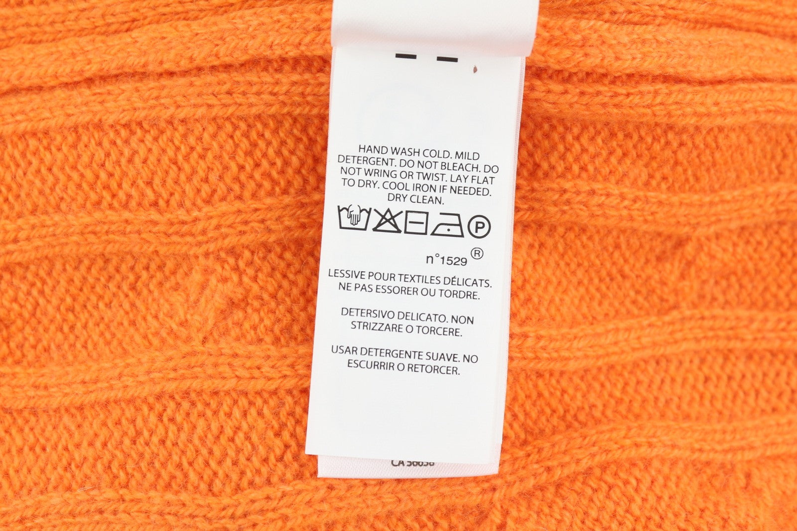 RALPH LAUREN kašmyro vyriškas megztinis M oranžinis megztinis su kabelio formos mezginiu logotipu RMK 549 € 