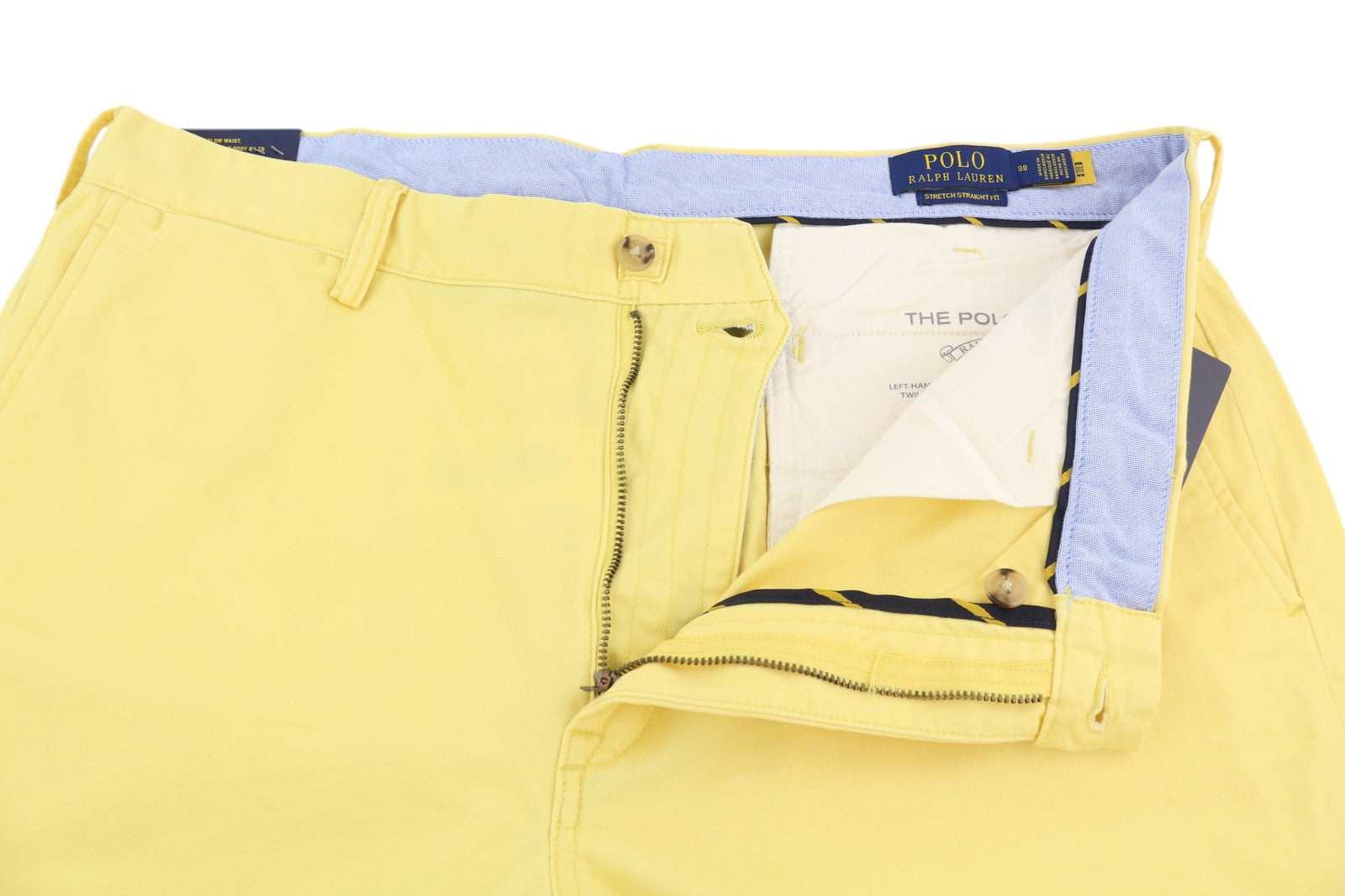 RALPH LAUREN Stretch Straight Fit Men Shorts 38 Bedford Yellow RRP€196