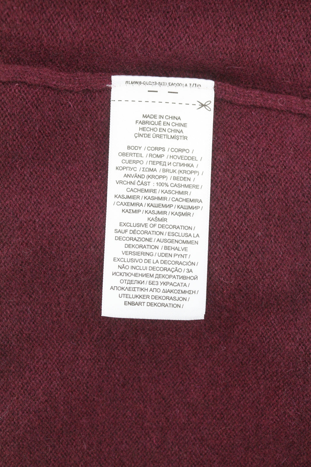 RLX RALPH LAUREN golfo vyriškas megztinis S dydžio bordo spalvos kašmyro megztinis su gobtuvu, rekomenduojama kaina – 560 € 