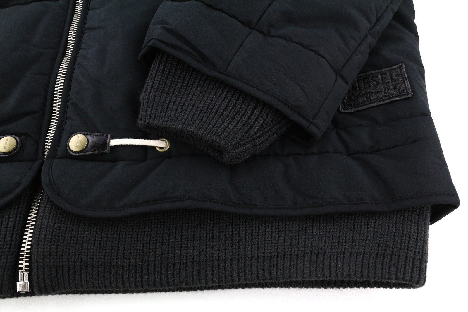 DIESEL W-Spleak vyriška striukė L, juoda, bomber stiliaus, su pamušalu ir izoliacija, RRP 325 € 