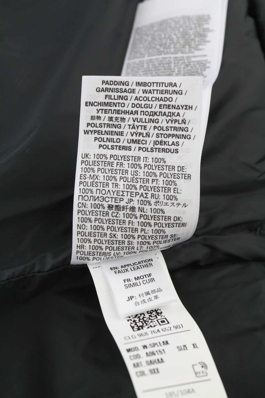 DIESEL W-Spleak vyriška striukė XL dydžio, juoda, su bomber pamušalu ir izoliacija, RRP 325 € 