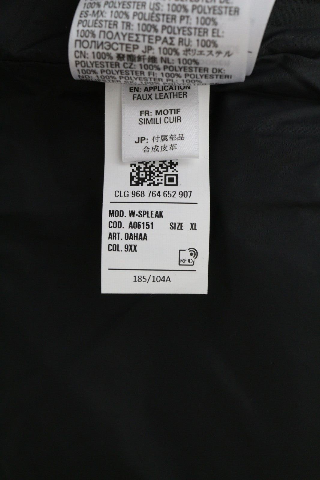 DIESEL W-Spleak vyriška striukė XL dydžio, juoda, su bomber pamušalu ir izoliacija, RRP 325 € 