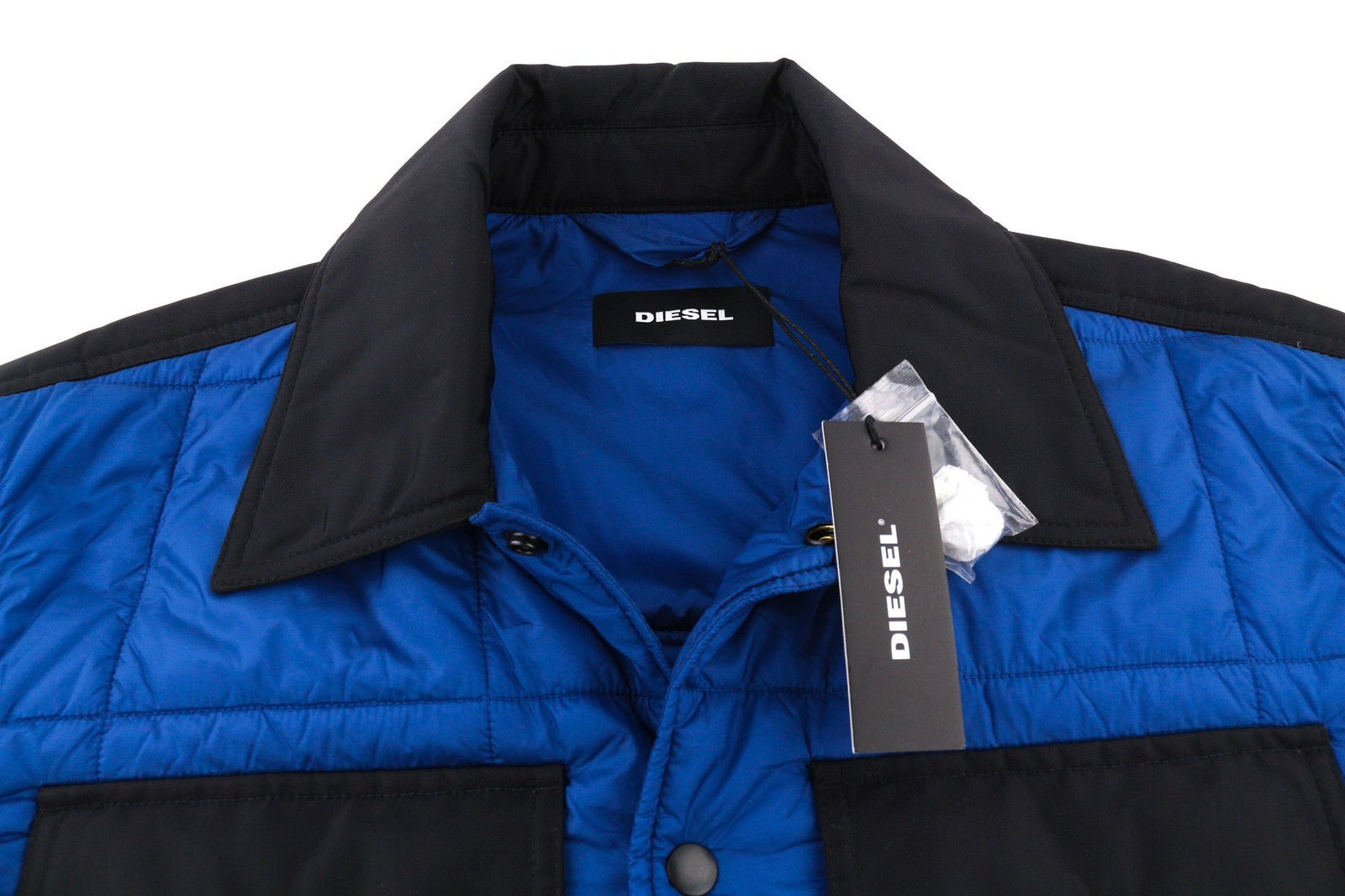 DIESEL J-Welles vyriška striukė L, mėlyna, izoliuota, su spaudėmis, RRP 210 € 