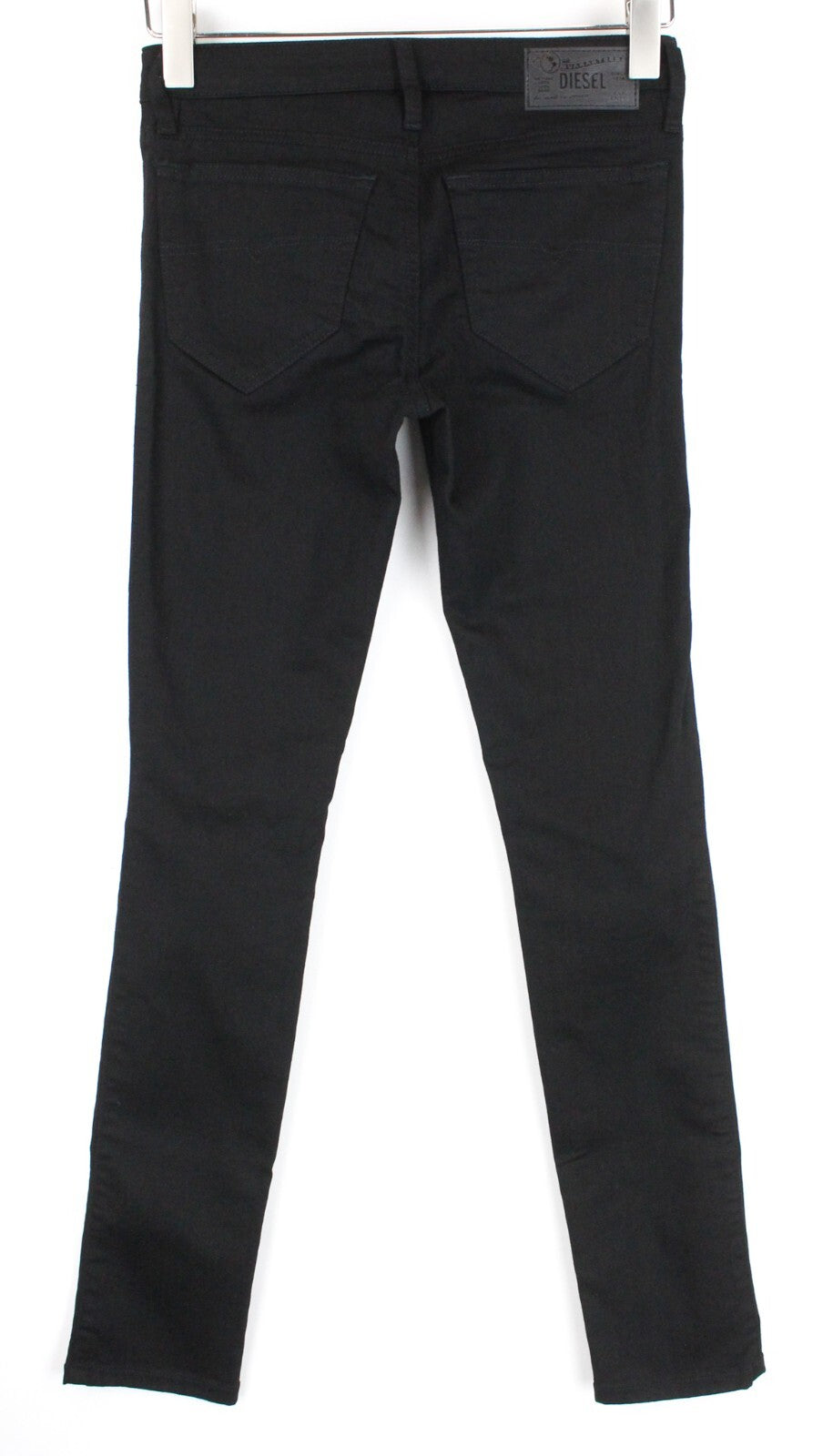 DIESEL Skinzee 08E13 W26/L30 Women Jeans Super Slim Skinny Black Distressed