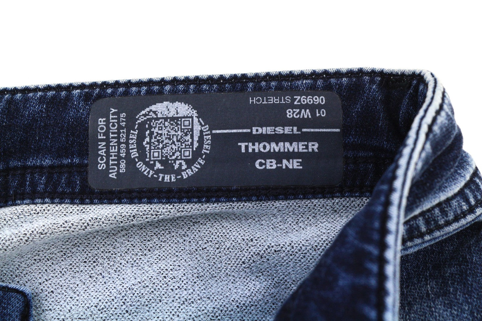 DIESEL Thommer CB-NE 0699Z Mens Jeans W28 Blue Washed Stretch Zip Slim