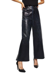 DIESEL D-Luite-SX-T 0094R W26 moteriški džinsai su platėjančiomis kelnėmis, dengti gyvūnų raštu 