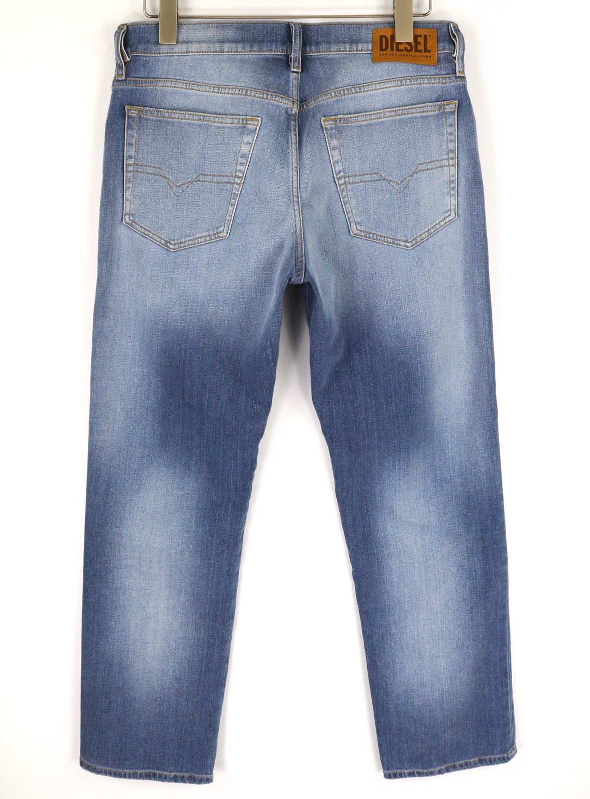 DIESEL D-Mihtry 009NF Mens Jeans W32/L30 Blue Washed Straight Stretch Buttoned